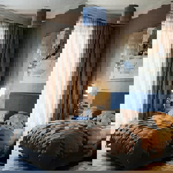 Soft Velvet Midnight Blue Fabric Round Lamp Shade for Table or Pendant Image 7