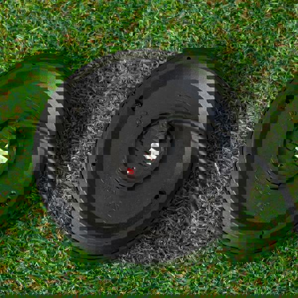 Samuel Alexander 3m Solar Powered Cantilever Lit Banana Garden Parasol with Crank Handle & White LED Lights in Black