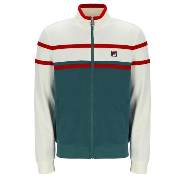 Fila Giovanni Contrast Panels Track Top Jacket Mediterranea/Gardenia/Fila Red