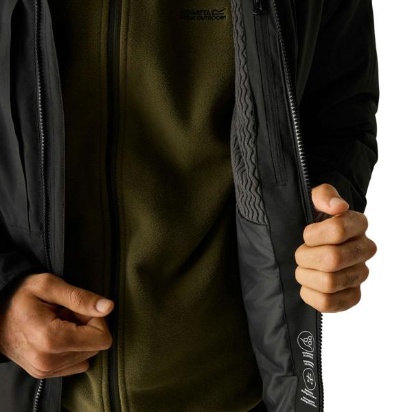 Regatta Mens Maltrek Insulated Waterproof Jacket - Black - XXL - Black - 100% Mixed