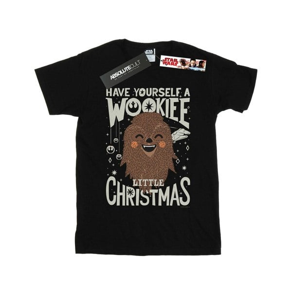 Star Wars Boys Wookiee Little Christmas T-Shirt - Black