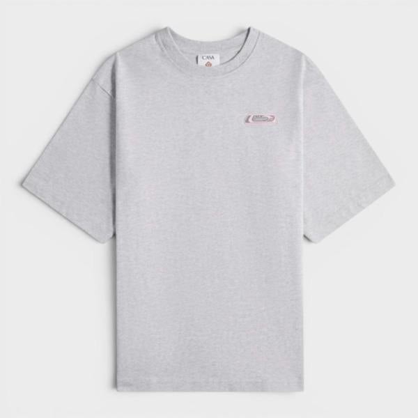 Casablanca PVC Patch Oversized T-Shirt Grey