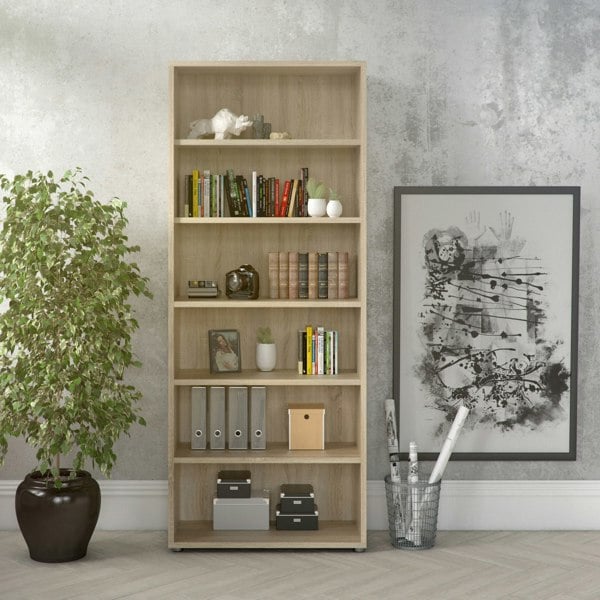 Furniture To Go Prima Bookcase 5 Shelves in Oak
