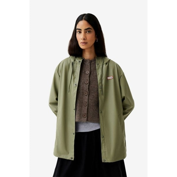Hunter Izzy Hooded Green Jacket