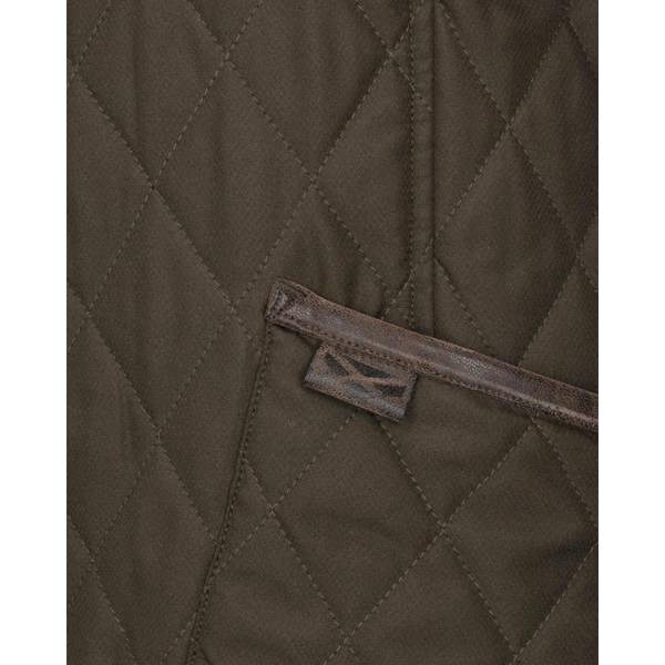 Hoggs of Fife Ladybank quilted jacket with leatherette trim on the pockets