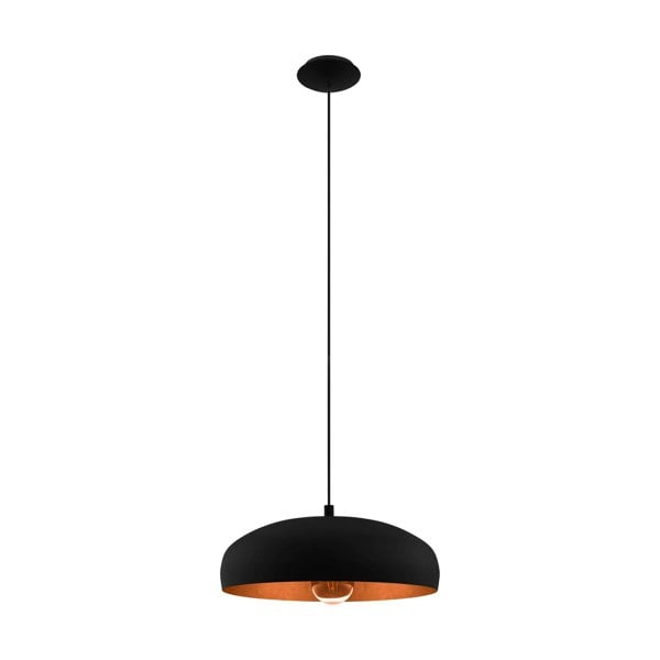 EGLO Mogano 1 1-Light Vintage Black And Copper Single Pendant Light