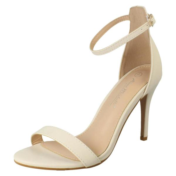 Anne Michelle Ladies Anne Michelle High Heeled Wide Fit Evening Sandals F12109