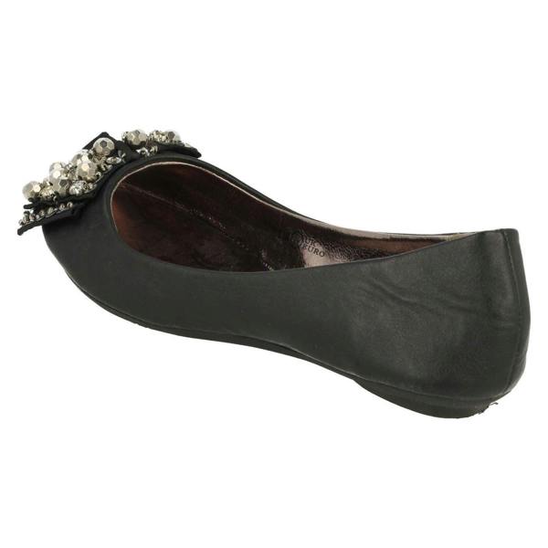 Cutie Girls Cutie Slip On Ballerina Pumps with Jewelled Bow