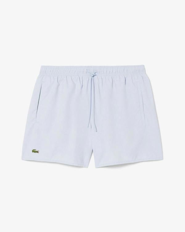 Lacoste Mens Light Quick-Dry Swim Shorts - Phoenix Blue/Green IL3 | CHO | Designer Mens Swim Shorts