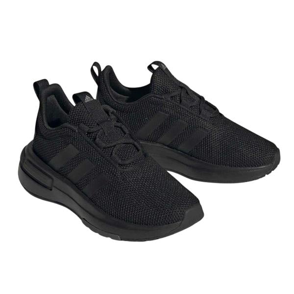 Adidas Boys Racer TR21 3 Stripes Cloudfoam Trainers - Triple Black - 