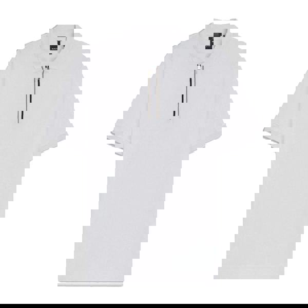 Boss Mens H-Paras 65 Cotton Zipped Polo Shirt - White - 