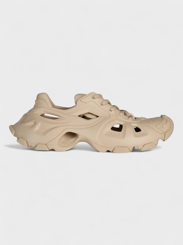 Balenciaga HD Caged Lace Up Sneakers Taupe