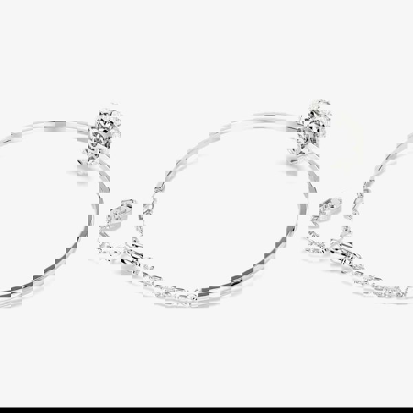 Swarovski Hyperbola Rhodium Plated White Heart Bangle 5684385