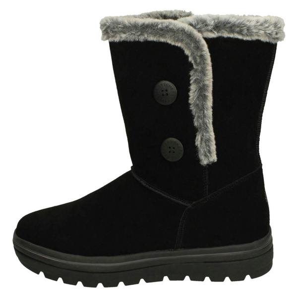 Skechers Ladies Skechers Memory Foam Faux Fur Lined Mid Calf Boots Cool Gal 49864