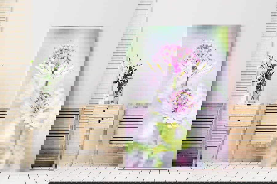 pink flower fine art print for interior design