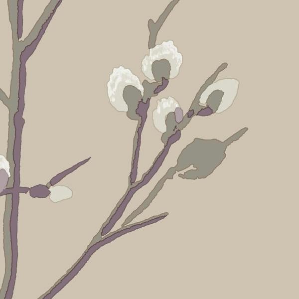 Laura Ashley Pussy Willow Wallpaper - Natural - 10m