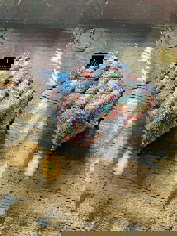 ISTOOLS Premium Handmade Damask Multicolour Storage Ottoman Bench – UK Storage Seat & Coffee Table