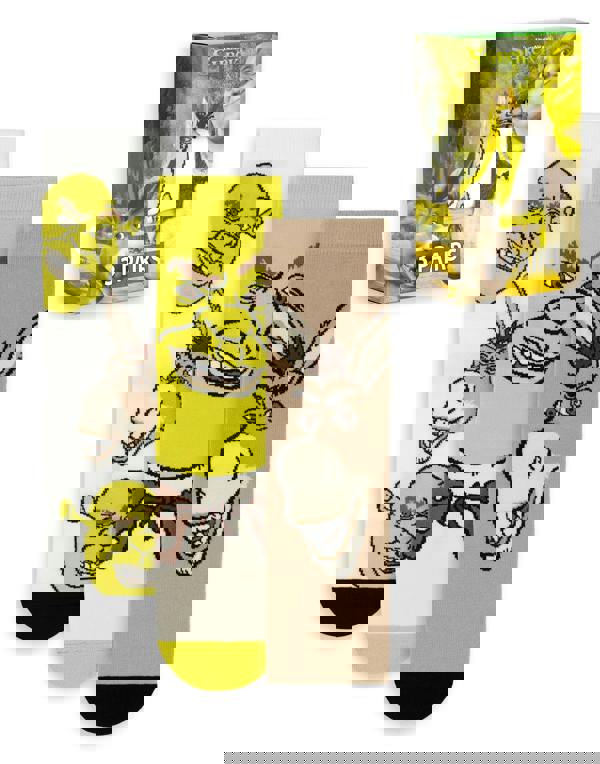 Shrek Unisex Multicoloured Multi Character Calf Socks Set of 3