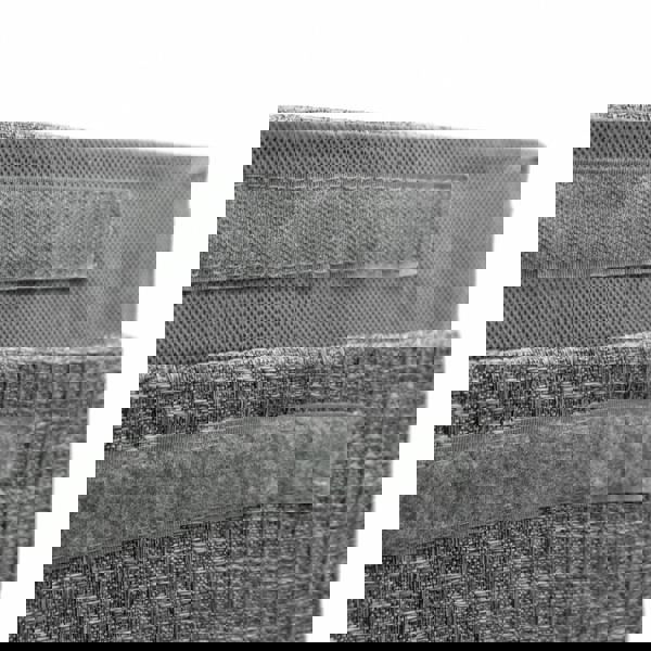 JVL Chroma Foldable Fabric Laundry Hamper with Lid for Bedroom and Bathroom Use, Grey