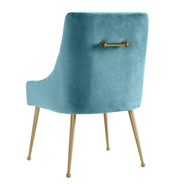 Furniture Edit Beatrix Sea Blue Velvet Side Dining Chair