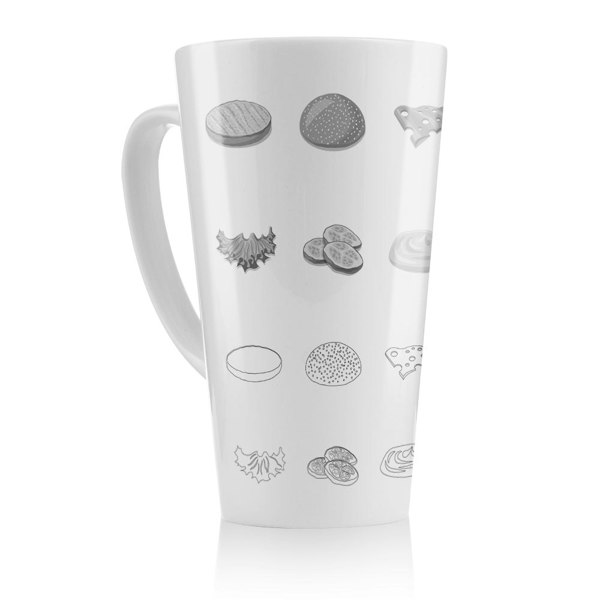 Benjamin Tate Design Burger and sandwich icon Designer Latte Mug