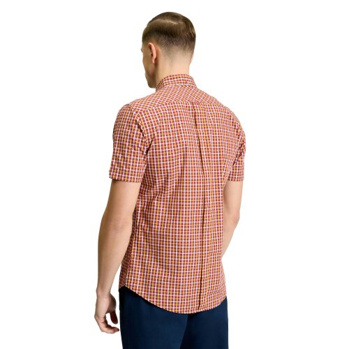 Ben Sherman Mens Signature House Checked Short-Sleeved Shirt - Red