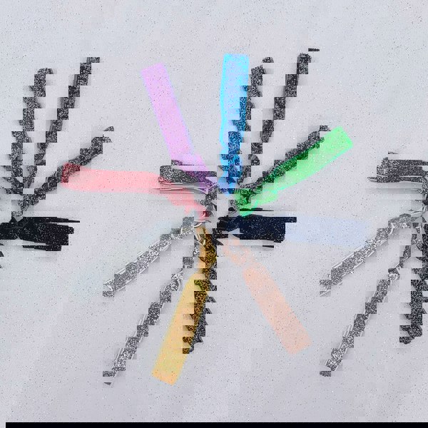 Glitter hair ties rainbow