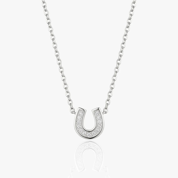 MUCHV Dainty Horseshoe Pendant Necklace