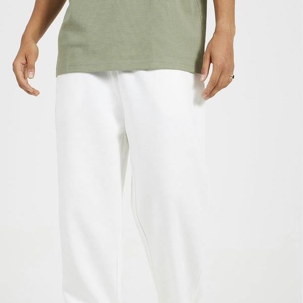 Brave Soul Cream Wide Leg Joggers - Cream Image 1