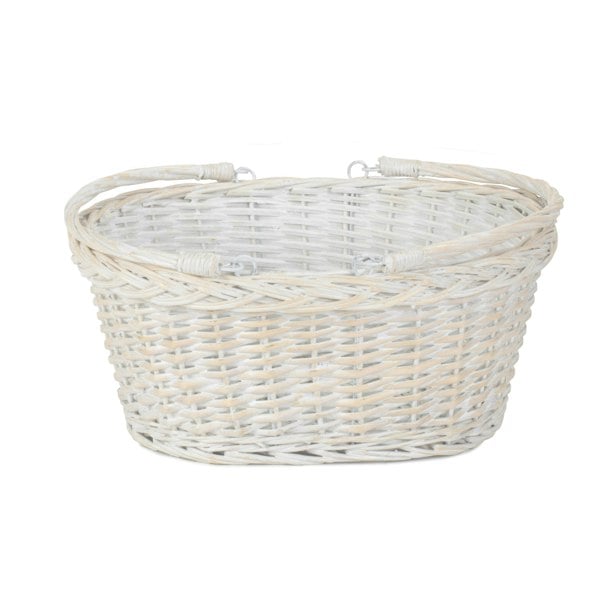 wing Handle Wicker Shopping Basket