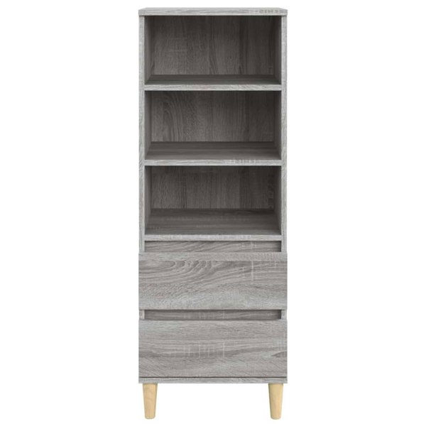 Berkfield Highboard Grey Sonoma 40x36x110 cm Engineered Wood