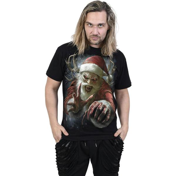 Spiral Direct NAUGHTY OR NICE SANTA - T-Shirt Black