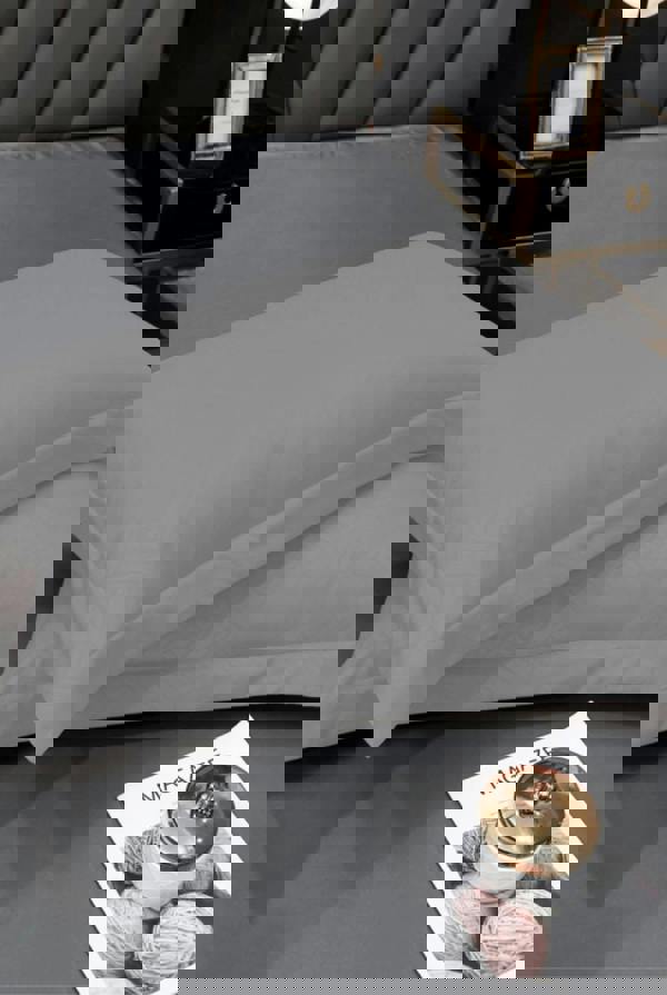 Ezysleep 100% Egyptian Cotton Grey Oxford Pillowcase Set