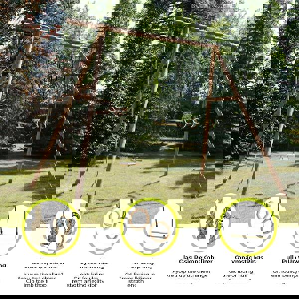 Soulet Galdar Childrens Wooden Garden Swing Set