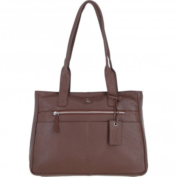 Ashwood Sleek & Spacious Real Leather Shoulder Bag: London