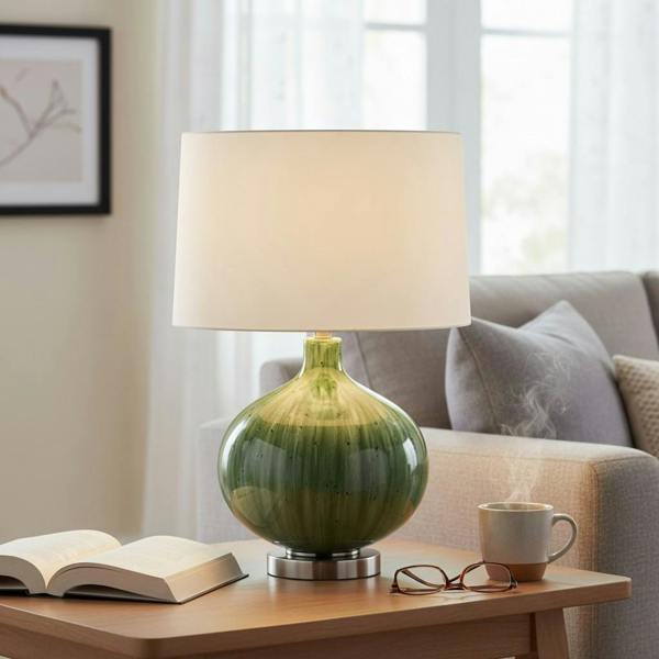 58CM GLASS TABLE LAMP