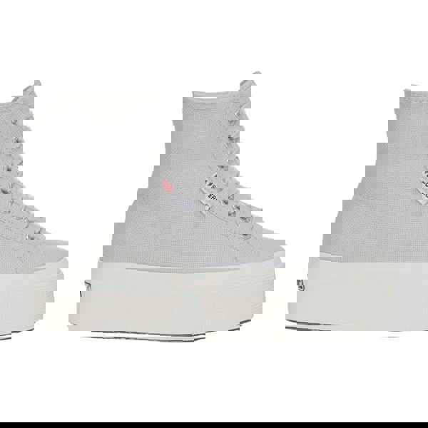 Superga Womens/Ladies 2708 Lace Up High Tops - Grey Silver/Avorio