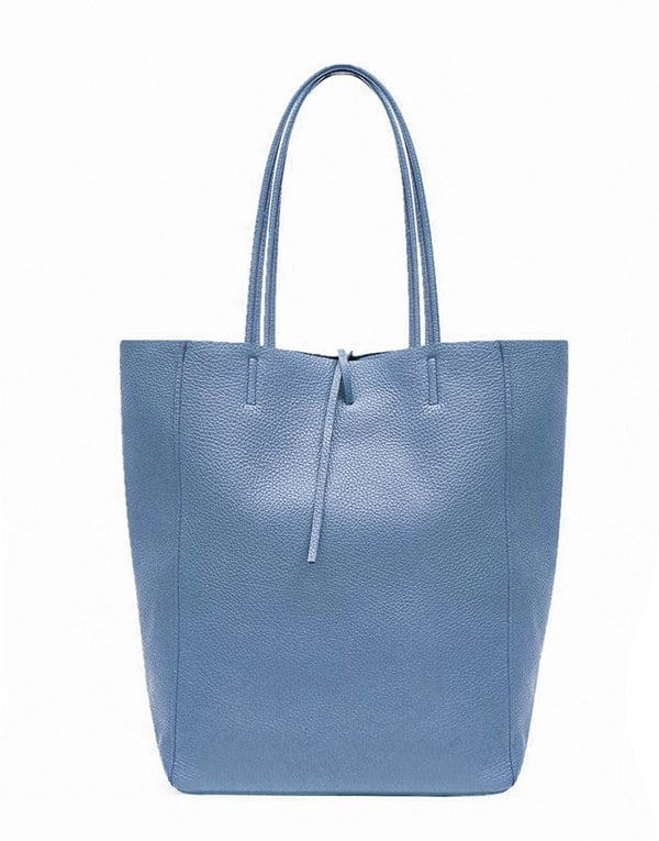 Kitise Soft Slouch Genuine Italian Leather Large Shopper Tie Closure Style Tote Handbag