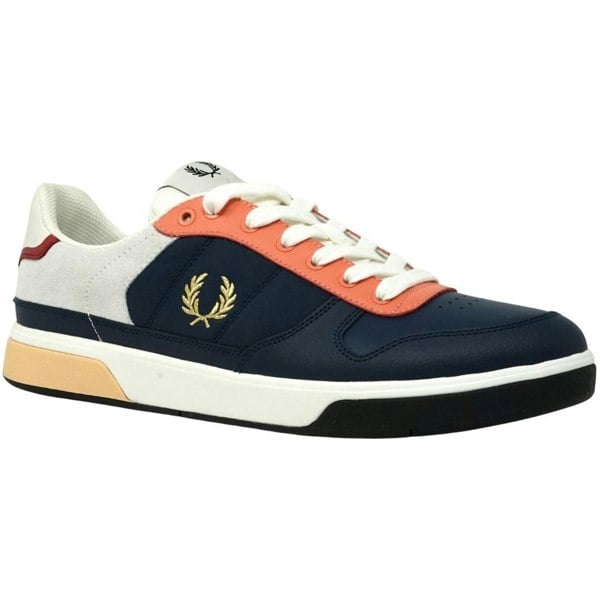 Fred Perry Leather Trainers - Navy Blue