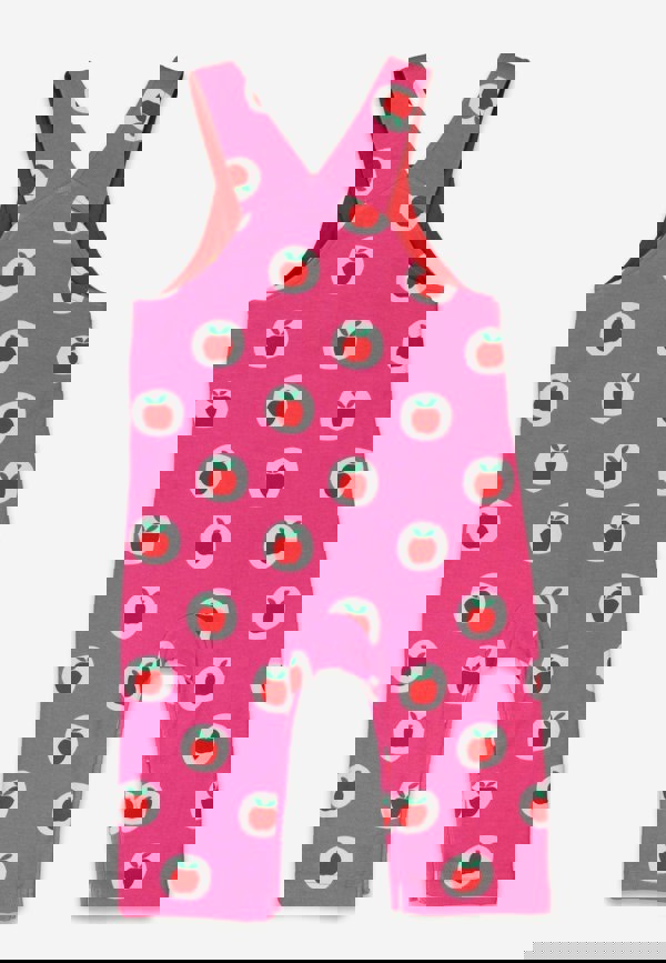 Organic Apple Print Dungarees - Toby Tiger