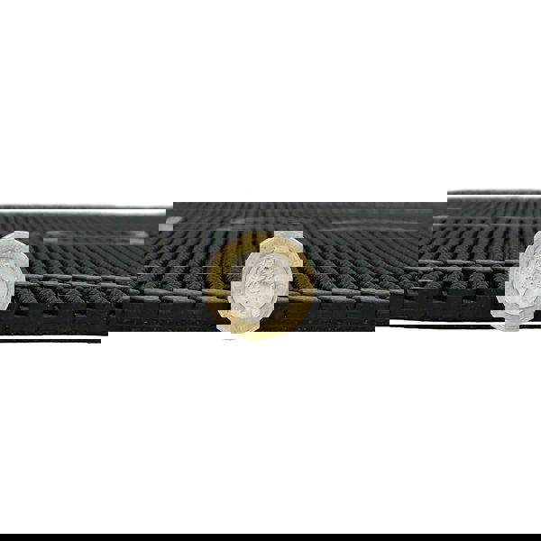 JVL Alvaro Welcome Scraper Rubber Pin Doormat, 45x75cm, Black