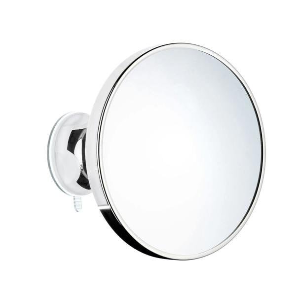 Polished chrome wall mounted mirror