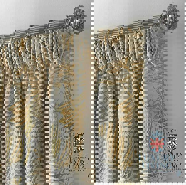 Luxury Living Luxury Fern Jacquard Pencil Pleat Taped Top Ready Made Curtains