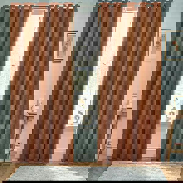 Furn Dawn Eyelet Curtains - Brick