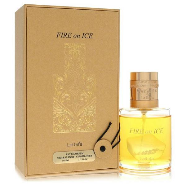 Lattafa Lattafa Fire on Ice by Lattafa Eau De Parfum Spray (Unisex) 3.7 oz for Men 109 ml