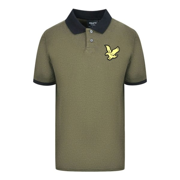 Lyle & Scott Block Marl Polo Shirt - Olive Green