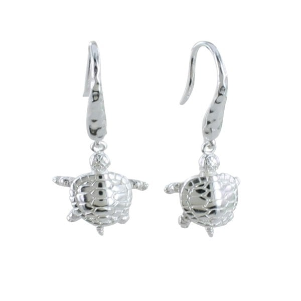 Sterling Silver Turtle Earrings - Reeves & Reeves