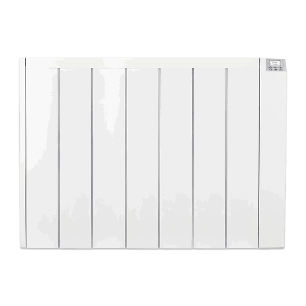 MYLEK Electric Radiator Panel Heater Ceramic White Eco 2000W Bathroom Safe Wall Mounted Or Free Standing With Timer Thermostat