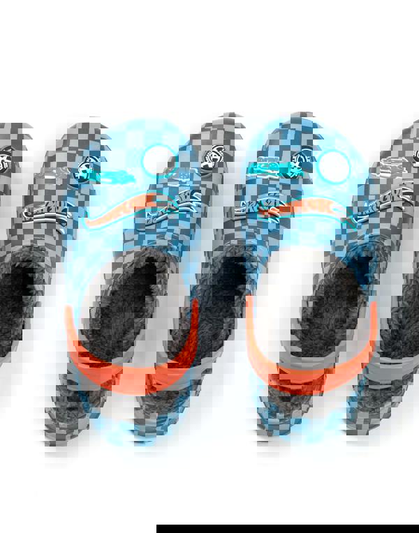 Hot Wheels Boys Blue Checkerboard Clogs