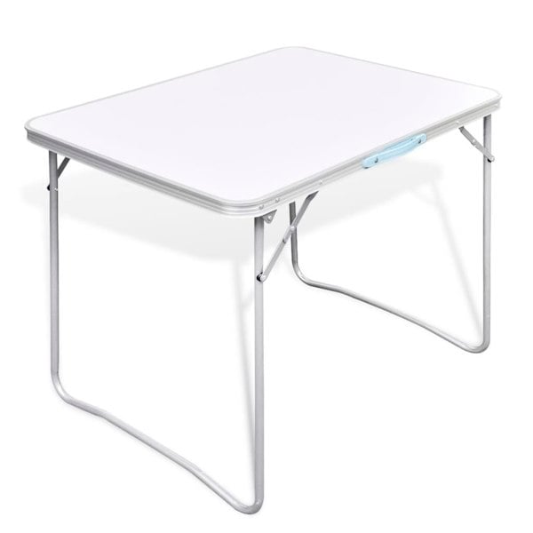 Berkfield Foldable Camping Table with Metal Frame 80 x 60 cm